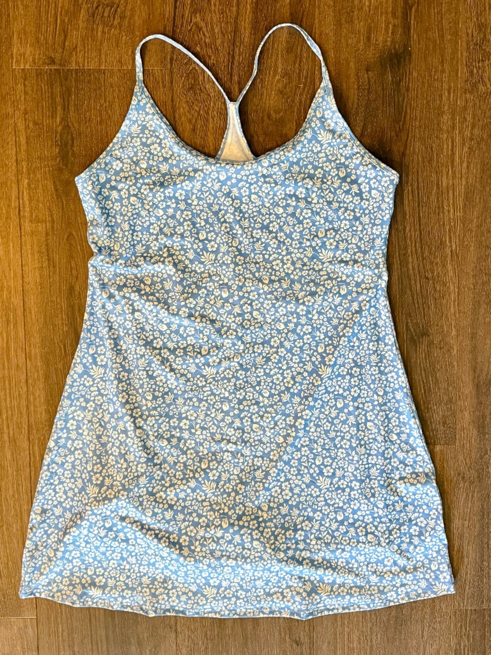 HDE Women's Workout Dress with Built-in Shorts - Blue - Size XL